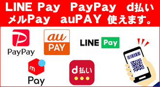 LINE pay PayPay 使えます。